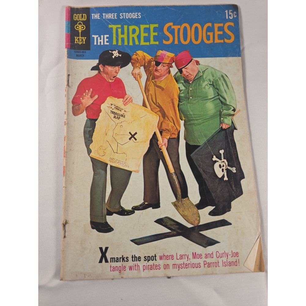 The Three Stooges #46 Gold Key Comics March 1970 15¢ Photo Cover Vintage